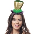 thumbnail image 1 of PMU Mardi Gras Mini Metallic Top Hat Headband (12/pkg) Pkg/1, 1 of 7
