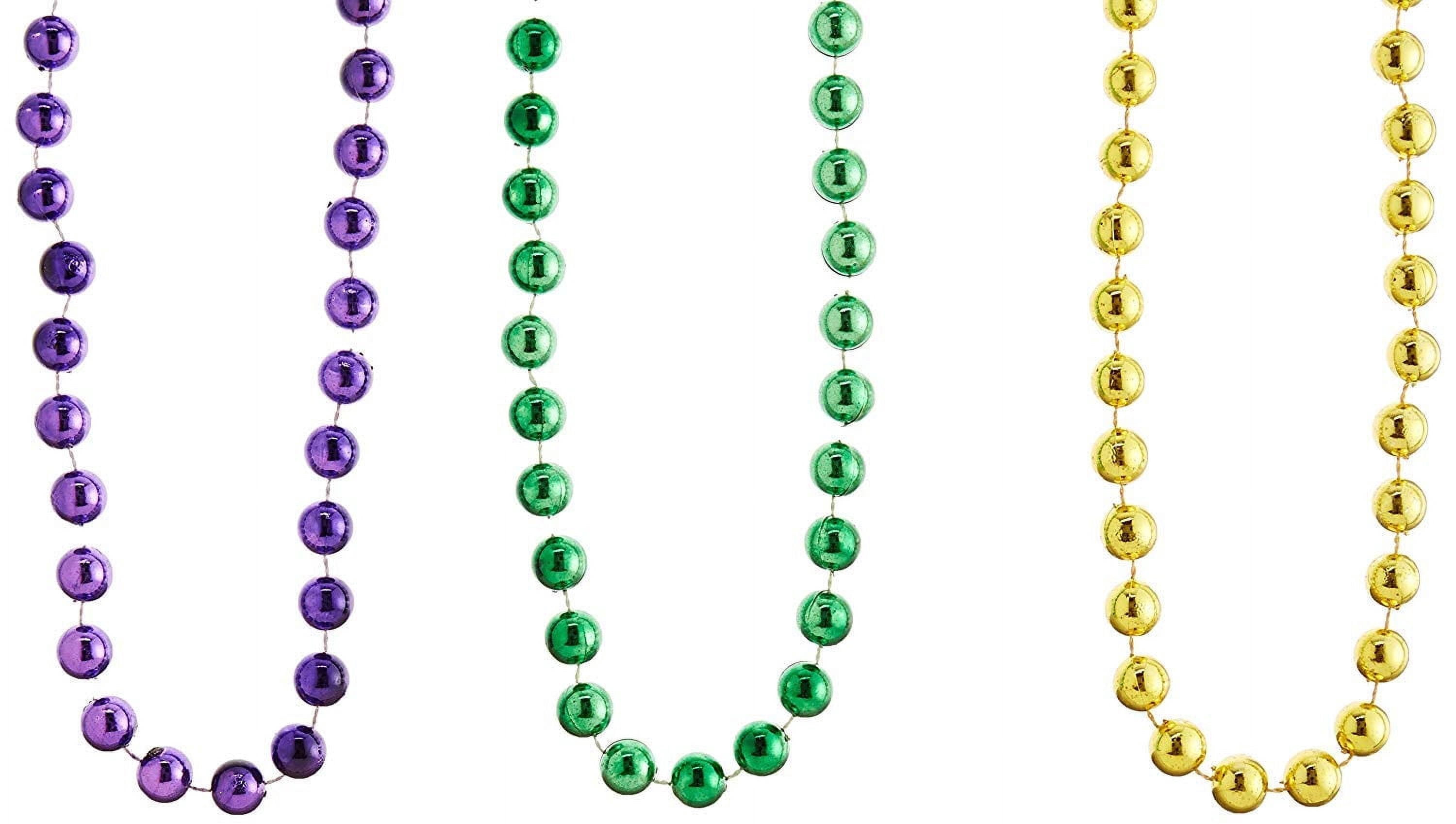 SHAOQINLIN 12 PCS Orange Bead Necklaces - 33 Inch Mardi Gras Party Beads For Halloween, Christmas, Carnival - View #6