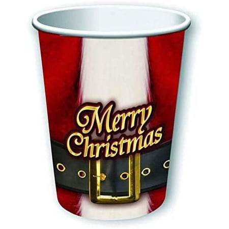 PMU Merry Christmas Santa Belt Dessert Cups 9oz (8/Pkg) Pkg/12