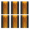 thumbnail image 1 of PMU Metallic Curtains Black,Orange (6/pkg) Pkg/1, 1 of 6