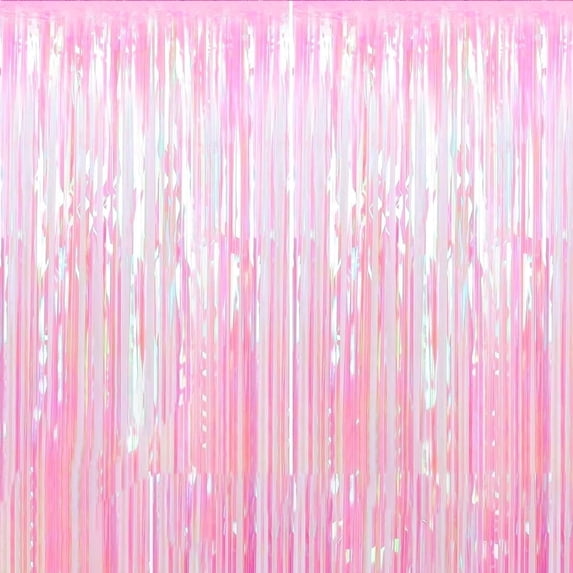 PMU Metallic Fringe Curtains (Iridescent) 3ft x 8ft Pkg/1