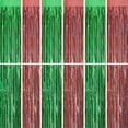 thumbnail image 1 of PMU Metallic Fringe Curtains (Red & Green) 3ft x 8ft Pkg/12, 1 of 6