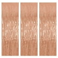 thumbnail image 1 of PMU Metallic Fringe Curtains (Rose Gold) 3ft x 8ft Pkg/3, 1 of 6