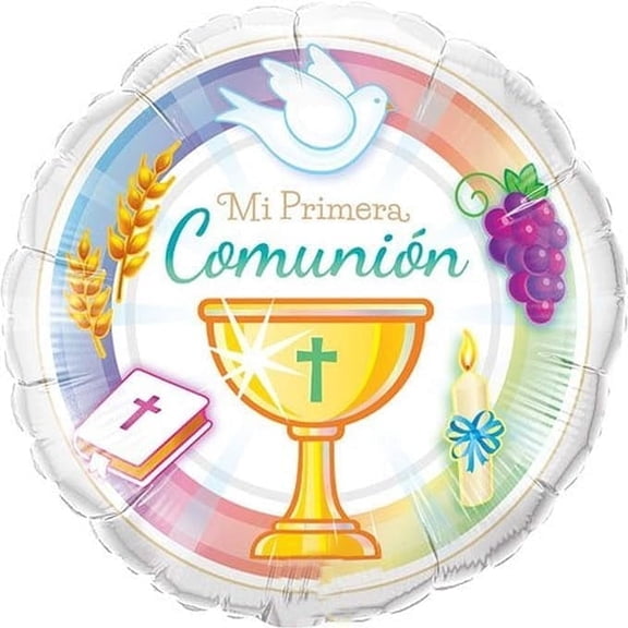 PMU "Mi Primera Comunion" My First Communion 18in Mylar-Foil Balloon (1/pkg) Pkg/1
