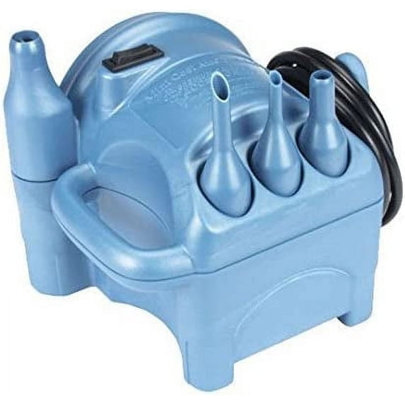 PMU Mini Cool Air Dual Pro Professional High Speed Electric Light Blue Balloon Inflator 120-Volt