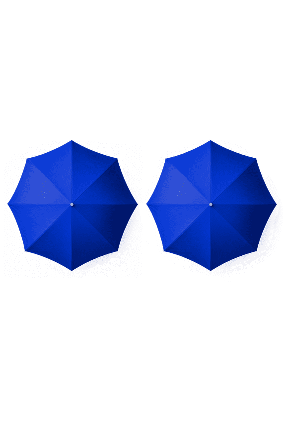 2pcs 6 ft Beach Umbrella, 72 in Beach Parasol, Solid Royal Blue