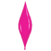 PMU Mylar Balloons 13in Taper Shaped Magenta Mylar Balloon Pkg/1