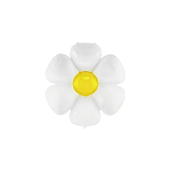 PMU Mylar White Daisy Flower Shaped 28 Inch Medium Mylar Balloon - Party Decorations for Birthday Wedding Baby Shower Party Decorations Supplies Pkg/5