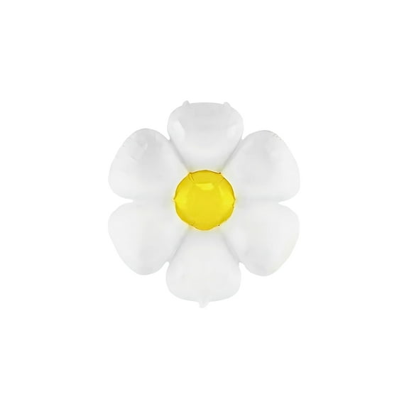PMU Mylar White Daisy Flower Shaped 28 Inch Medium Mylar Balloon - Party Decorations for Birthday Wedding Baby Shower Party Decorations Supplies Pkg/5