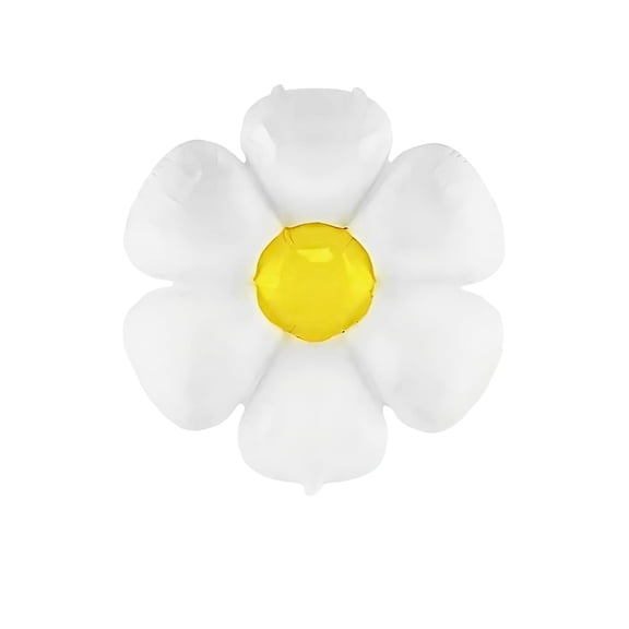 PMU Mylar White Daisy Flower Shaped 43 Inch Large Mylar Balloon - Party Decorations for Birthday Wedding Baby Shower Party Decorations Supplies Pkg/1