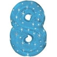 thumbnail image 1 of PMU Number Eight Shape 38 Inch Metallic Blue Sparkle Mylar Balloon Pkg/1, 1 of 1