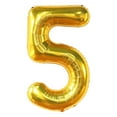 thumbnail image 1 of PMU Number Five "5" Shape 40in Gold Mylar Balloon Pkg/1, 1 of 1