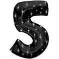 thumbnail image 1 of PMU Number Five Shape 38 Inch Black with Silver Sparkles Mylar Balloon Pkg/1, 1 of 1