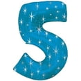 thumbnail image 1 of PMU Number Five Shape 38 Inch Metallic Blue Sparkle Mylar Balloon Pkg/1, 1 of 1