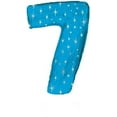 thumbnail image 1 of PMU Number Seven Shape 38 Inch Metallic Blue Sparkle Mylar Balloon Pkg/1, 1 of 1