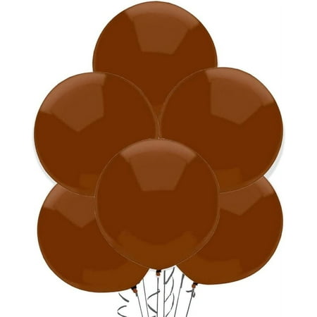 PMU Outdoor Display Balloons 17 Inch PartyTex Premier Crystal Chestnut Brown Latex Pkg/72