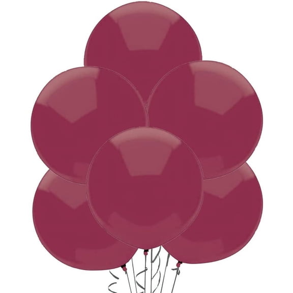 PMU Outdoor Display Balloons 17 Inch PartyTex Premier Crystal Deep Burgundy Latex Pkg/144