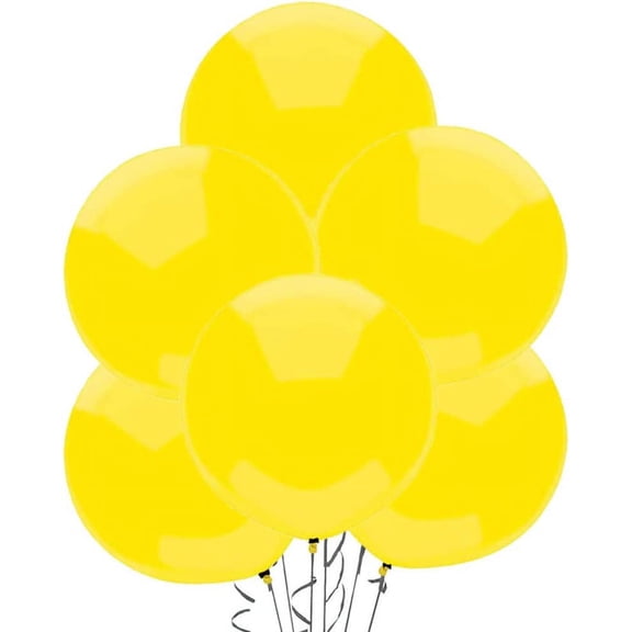 PMU Outdoor Display Balloons 17 Inch PartyTex Premier Crystal Lemon Yellow Latex Pkg/12