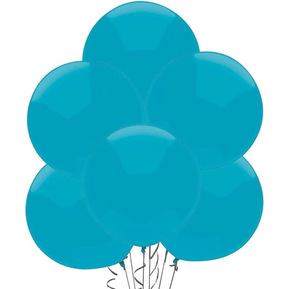 PMU Outdoor Display Balloons 17 Inch PartyTex Premier Pastel Island Blue Latex Pkg/144