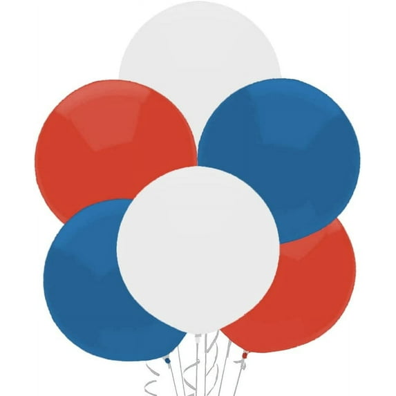 PMU Outdoor Display Balloons 17 Inch PartyTex Premier Patriotic Assortment Latex Pkg/12