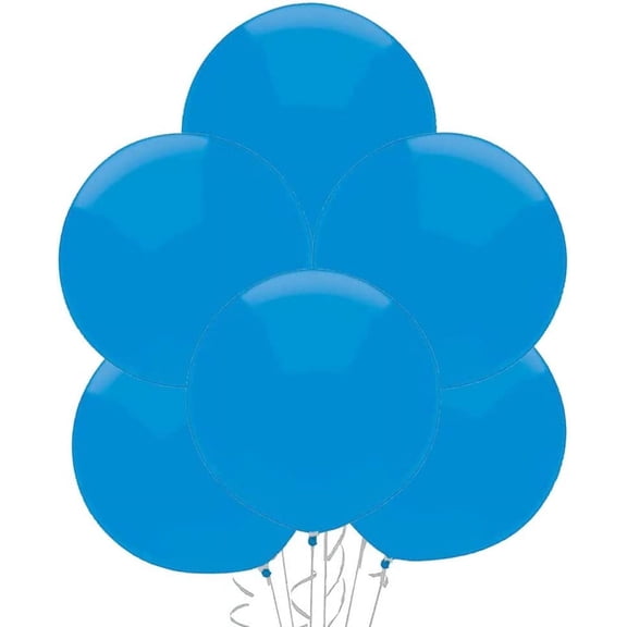 PMU Outdoor Display Balloons 17 Inch PartyTex Premier Standard Bright Blue Latex Pkg/72