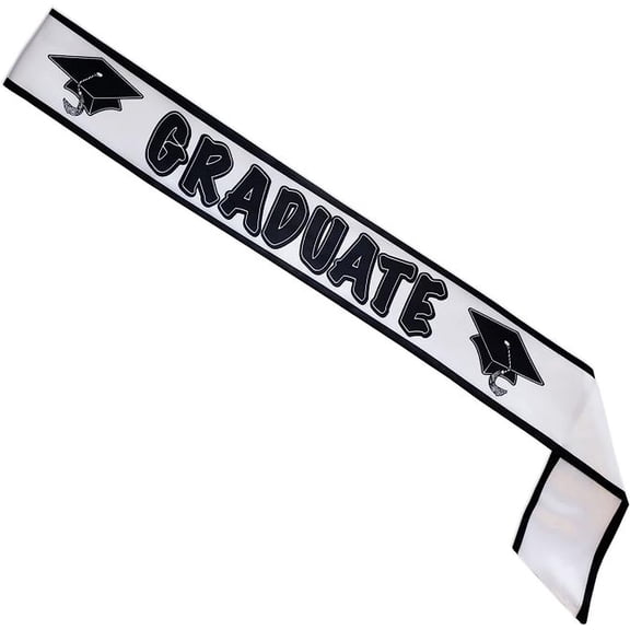 PMU Party Costumes Decoration Graduate Satin Sash 33" x 4" - Pkg/1
