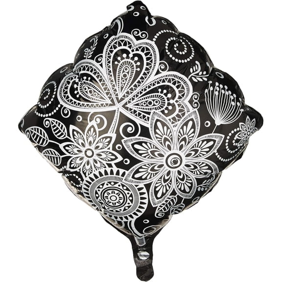 PMU Party Themes Diamond Shape Damask Accent Patterns 18in Mylar-Foil Print Damask Accent Patterns (1/pkg)Pkg/1