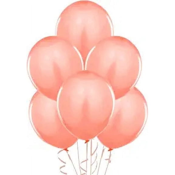 PMU PartyTex Peach Coral Permium 12 Inch Latex Balloons Pkg/12