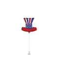 thumbnail image 1 of PMU Patriotic 4th of July Pre-inflated Star Top Hat Balloon 10 Inch Mylar-Foil Balloon with Stick (3/pkg)Pkg/1, 1 of 6