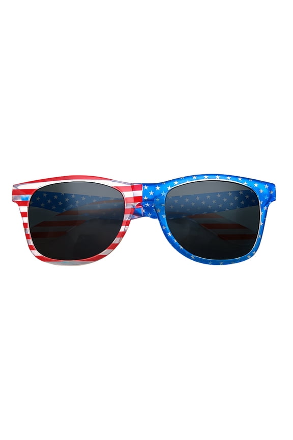 Patriotic Glasses American Flag Sunglasses US Stars and Stripes Vintage Retro Classic Eyewear Party Props Red, White and Blue (1/Pkg) Pkg/1