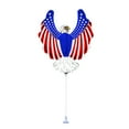 thumbnail image 1 of PMU 12 Inch Pre-Inflated Patriotic Eagle Balloon with Stick and Fringe Ribbons, 4th of July, Independence Day, Patriotic Decorations, Eagle Mylar Balloons, Red White Blue pkg/1, 1 of 6