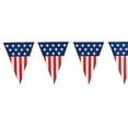 thumbnail image 1 of PMU Patriotic Spirit of America Jumbo Triangle (Red, White and Blue) Pennant Banner 17in. X 13 in. X12 ft, Pkg/1, 1 of 6