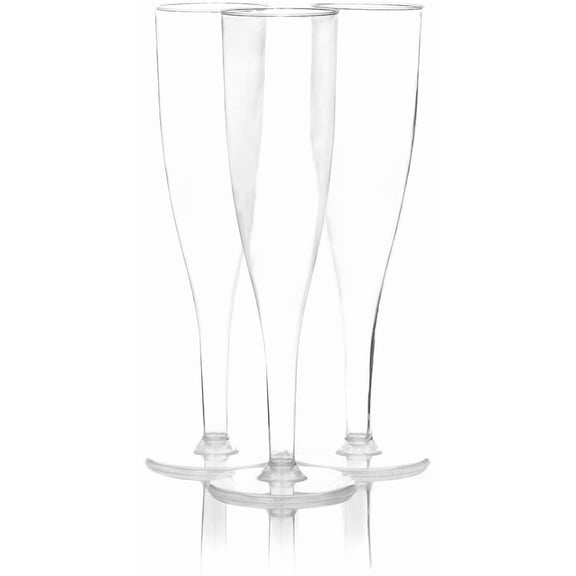 PMU Plastic Champagne Flutes 5 oz Pkg/10