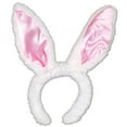 thumbnail image 1 of PMU Plush Satin Bunny Ears (White & Pink) Party Accessory (1/pkg) Pkg/1, 1 of 1