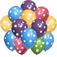 thumbnail image 1 of PMU 100 Pcs 11 Inch colorful Polka Dot Balloons assortment for Birthdays, Engagements, Weddings Christmas Anniversaries, Baby Showers & Party Backdrop Favors - Supplies Pkg/100, 1 of 7