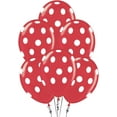 thumbnail image 1 of PMU Polka Dot Balloons PartyTex 11 Inch Premium Red with All-Over print White Dots Pkg/12, 1 of 1