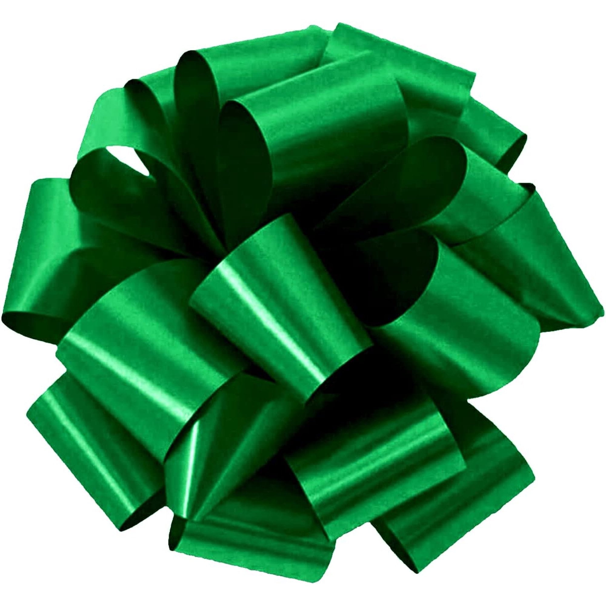 PMU Pom-Pom Pull-Apart - Pull Out Bows for Wedding, Birthdays & Anniversaries - Ribbon Bows for Flowers & Basket Decoration - Large Bow for Gift Wrapping - Emerald Green 5 Inch 20 Loops (50/pkg) Pkg/1