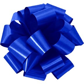 PMU Pom-Pom Pull-Apart - Pull Out Bows for Wedding, Birthdays & Anniversaries - Ribbon Bows for Flowers & Basket Decoration - Large Bow for Gift Wrapping - Royal Blue 5 Inch 20 Loops (1/pkg) Pkg/1