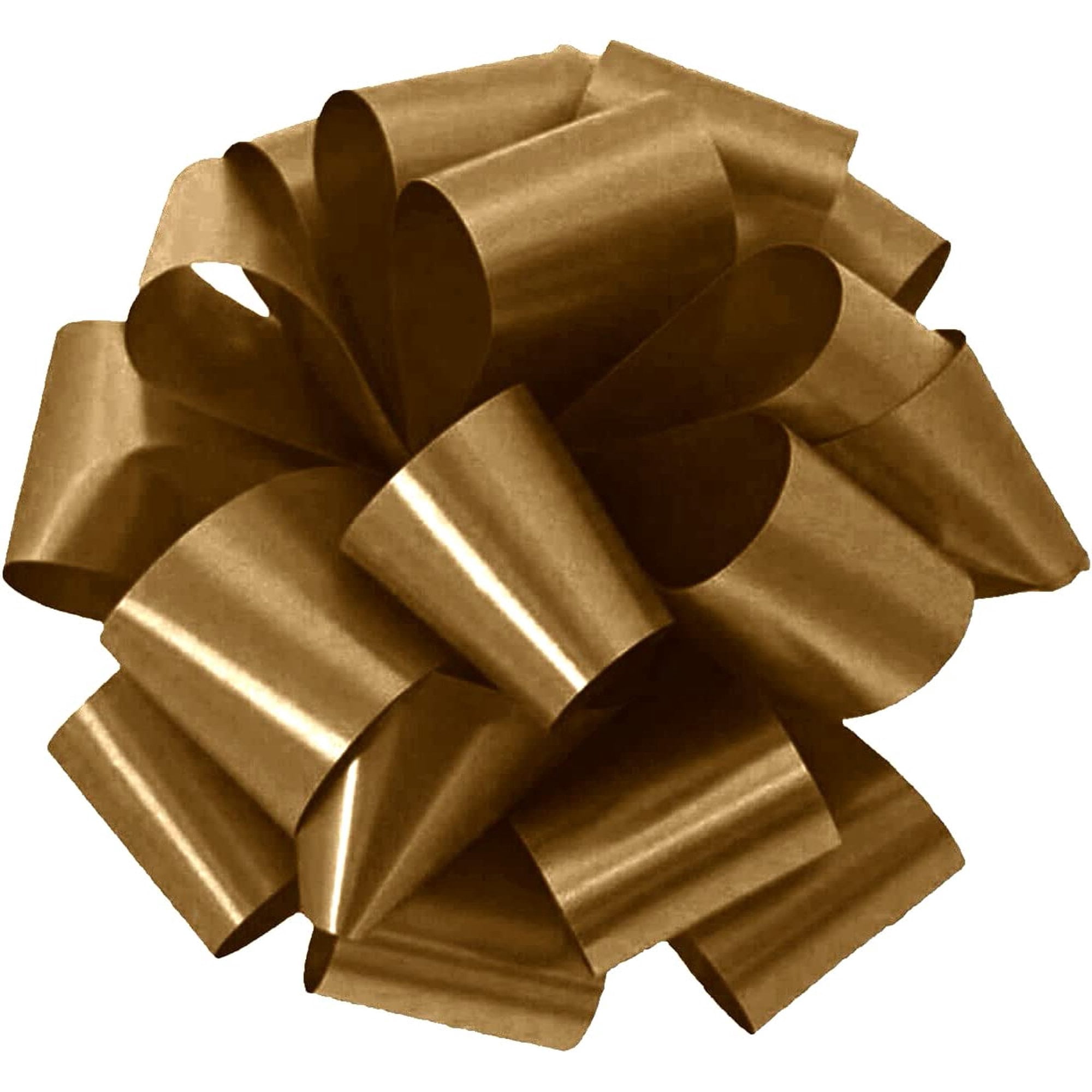 PMU Pom-Pom Pull-Apart - Pull Out Bows for Wedding, Birthdays & Anniversaries - Ribbon Bows for Flowers & Basket Decoration - Large Bow for Gift Wrapping - Gold 5 Inch 20 Loops (3/pkg) Pkg/1