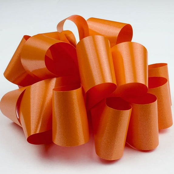 PMU Pom Pom - Pull Out Bows 5 Inch Orange Pkg/10