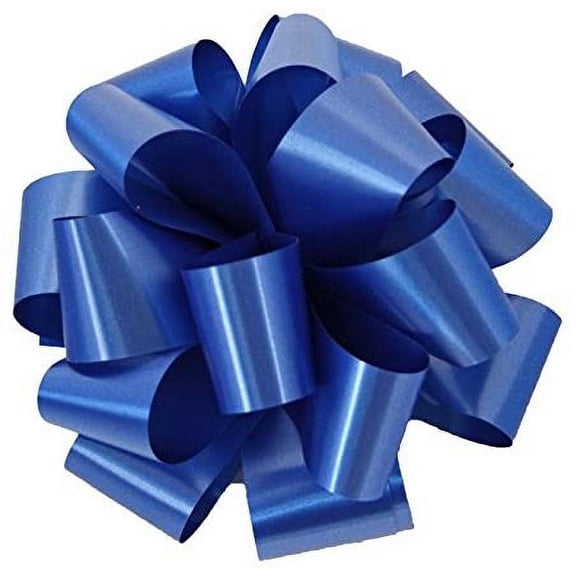 PMU Pom Pom - Pull Out Bows 6 Inch Royal Blue (10/Pkg) Pkg/1