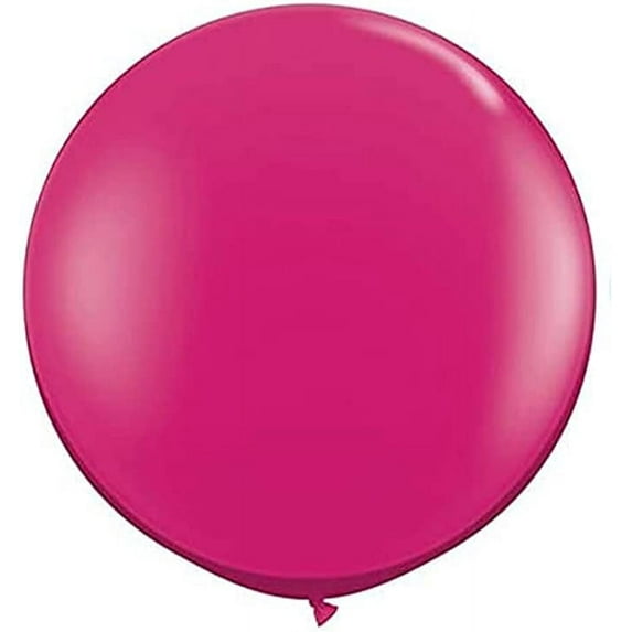 PMU Premium Latex Balloons - Jumbo Size Balloons for Birthdays, Wedding Parties, Baby Shower, Indoor & Outdoor Party Events & Decoration Supplies - Made in USA, 36 Inch Hot Pink, Pkg/4