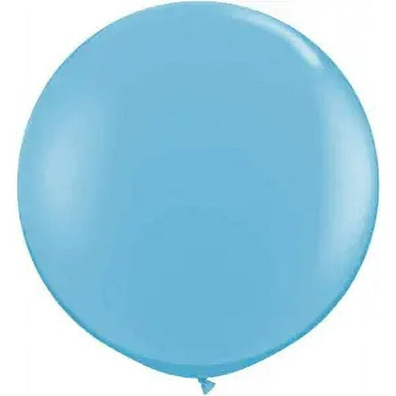 PMU Premium Latex Balloons - Jumbo Size Balloons for Birthdays, Wedding Parties, Baby Shower, Indoor & Outdoor Party Events & Decoration Supplies - Made in USA, 36 Inch Azure Blue, Pkg/2