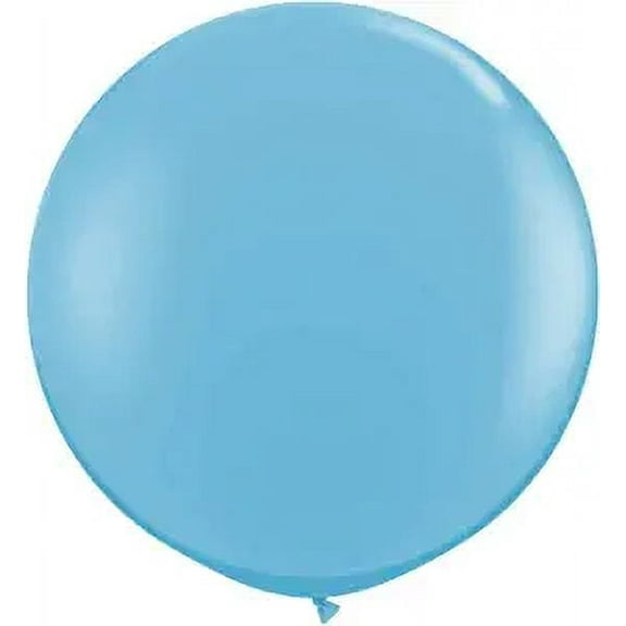 PMU Premium Latex Balloons - Jumbo Size Balloons for Birthdays, Wedding Parties, Baby Shower, Indoor & Outdoor Party Events & Decoration Supplies - Made in USA, 36 Inch Azure Blue, Pkg/2