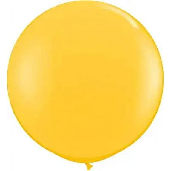 PMU Premium Latex Balloons - Jumbo Size Balloons for Birthdays, Wedding Parties, Baby Shower, Indoor & Outdoor Party Events & Decoration Supplies - Made in USA, 36 Inch Quartz Yellow, Pkg/6