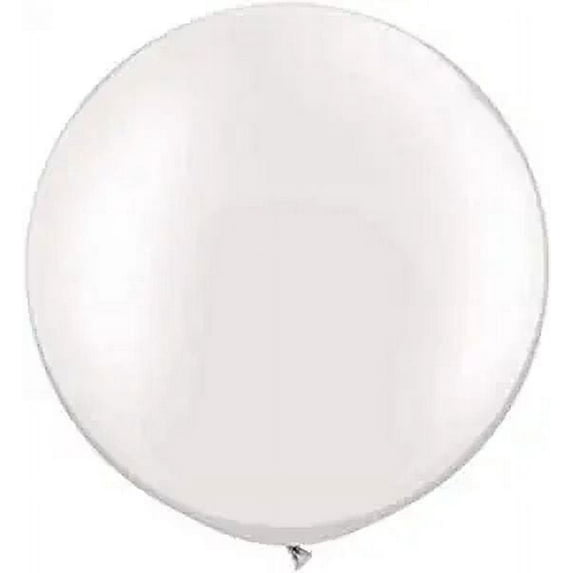 PMU Premium Latex Balloons - Jumbo Size Balloons for Birthdays, Wedding Parties, Baby Shower, Indoor & Outdoor Party Events & Decoration Supplies - Made in USA, 36 Inch Pearl White, Pkg/4