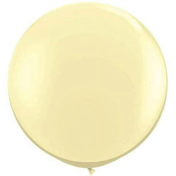 PMU Premium Latex Balloons - Jumbo Size Balloons for Birthdays, Wedding Parties, Baby Shower, Indoor & Outdoor Party Events & Decoration Supplies - Made in USA, 36 Inch Ivory Blush, Pkg/6