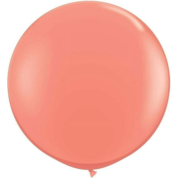 PMU Premium Latex Balloons - Jumbo Size Balloons for Birthdays, Wedding Parties, Baby Shower, Indoor & Outdoor Party Events & Decoration Supplies - Made in USA, 36 Inch Peach Coral, Pkg/1