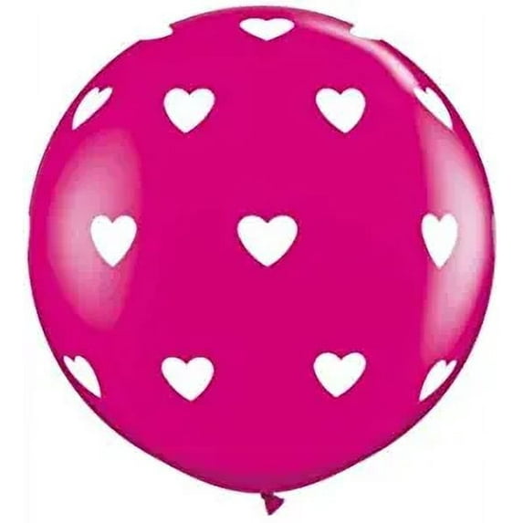 PMU Premium Latex Balloons - Jumbo Size Balloons for Birthdays, Wedding Parties, Baby Shower, Indoor & Outdoor Party Events & Decoration Supplies - Made in USA, 36 Inch Wild Berry, Pkg/6