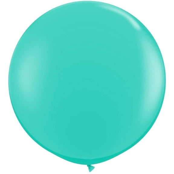 PMU Premium Latex Balloons - Jumbo Size Balloons for Birthdays, Wedding Parties, Baby Shower, Indoor & Outdoor Party Events & Decoration Supplies - Made in USA, 36 Inch Turquoise, Pkg/2